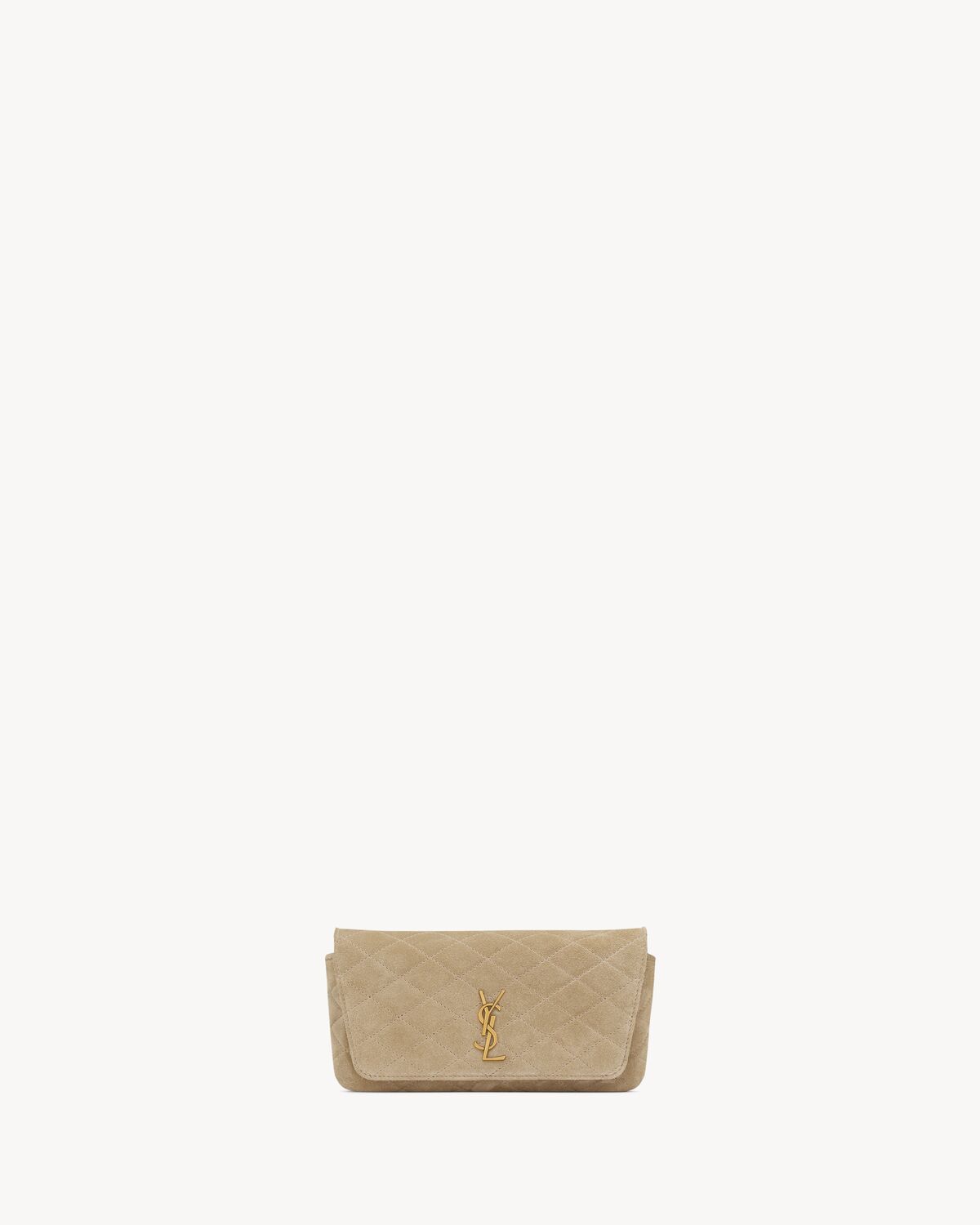 YSL Gaby Chain Phone Holder in Quilted Suede - Image 6